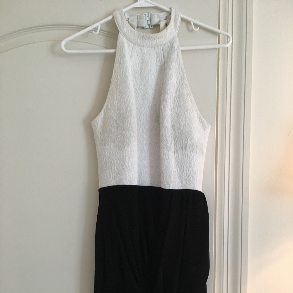 C/MEO Slow Shadow Ivory & Black Dress, Sz 4/S